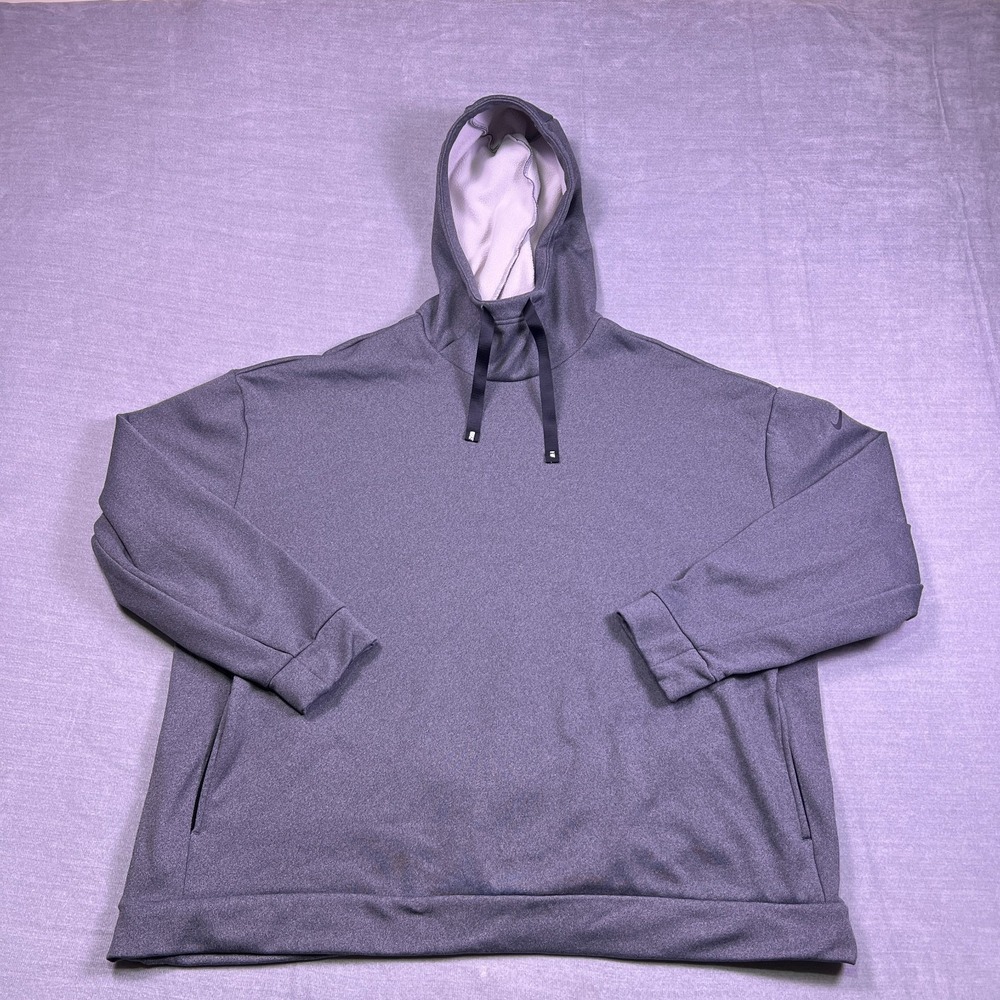 Nike Mens Dark Gray Long Sleeve Training Pullover Hooded Sweatshirt Size XL